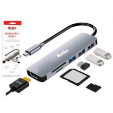 USBC A USB 3.0 HDMI 4K/SD/USB 3.0/TF  KOLKE KCH-680 CONVERSOR
