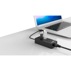 ADAPTADOR HUB USB HIGH SPEED + LAN GIGA LS-6111