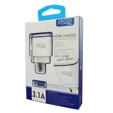 CARGADOR 220/USB 3.1AMP PRO21 2 SALIDA