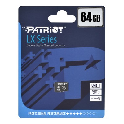 SD MICRO 64GB C10 VERBATIM/PATRIOT/MAXELL