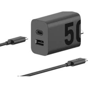 CARGADOR 220/USBA + USBC + CABLE USBC/USBC 50W MOTOROLA