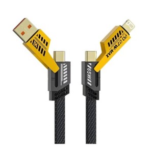 CABLE USBC/USBA A USBC/LIGHTNING 4 EN 1 1M 65W