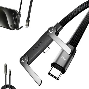 CABLE USBC A USBC OSR 240W 1.5M C/SOPORTE CARGA RAPIDA CABLE USBC A USBC OSR 240W 1.5M C/SOPORTE CARGA RAPIDA